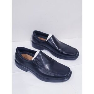ECCO Windsor Leather Slip On Loafers Dress Shoes Black Men's Size US 9 / EU 42